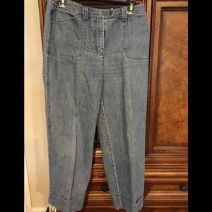 Talbots Blue Jean Crops Size 8